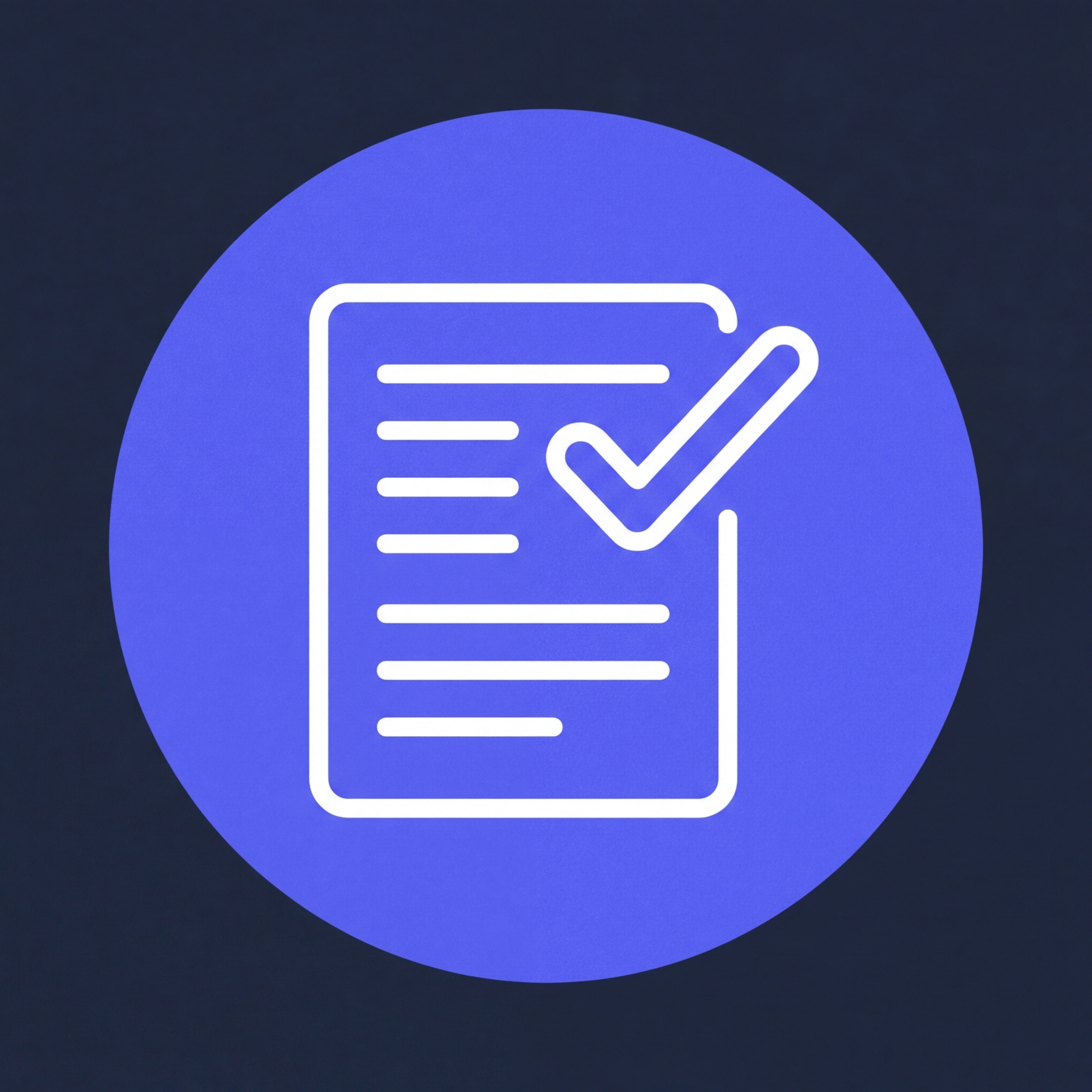 document layout with checkmark