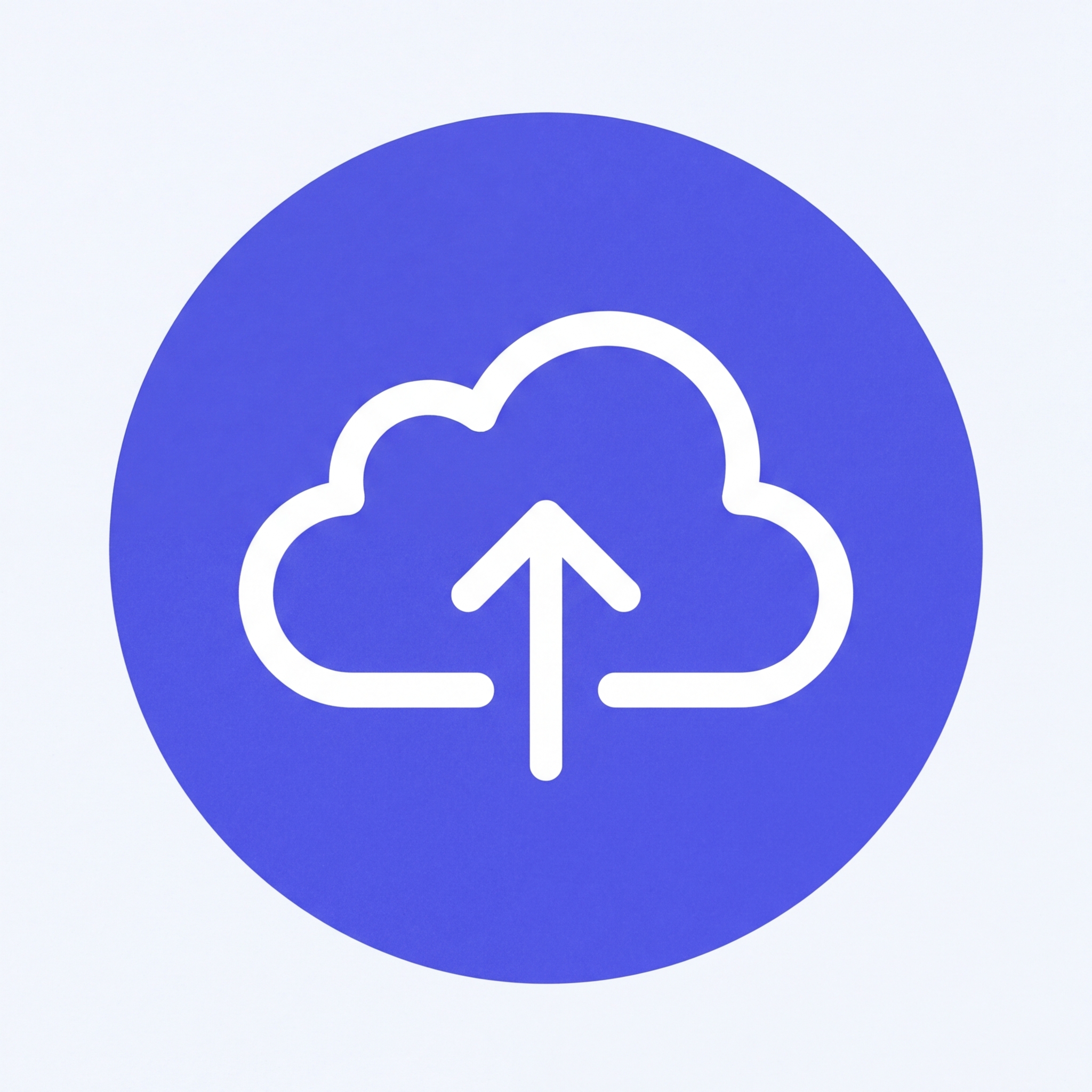 cloud upload arrow symbol