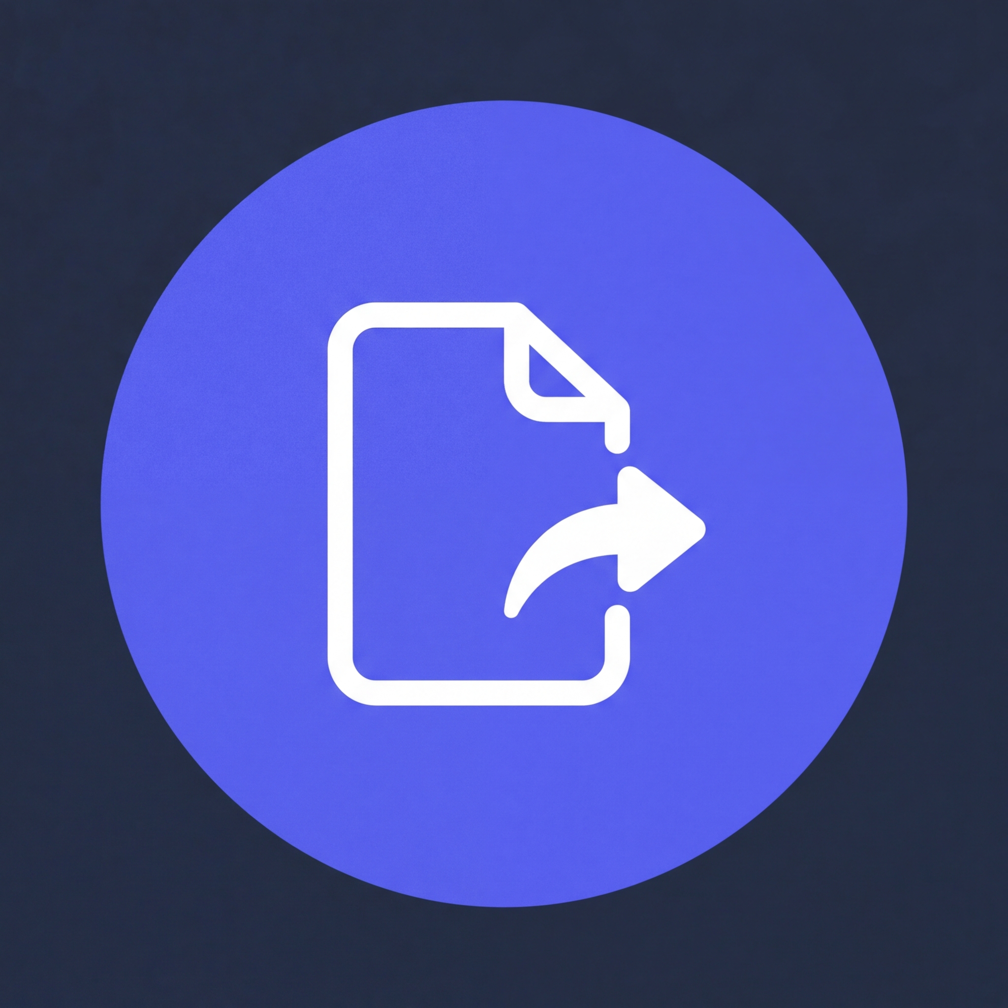 document with outgoing arrow