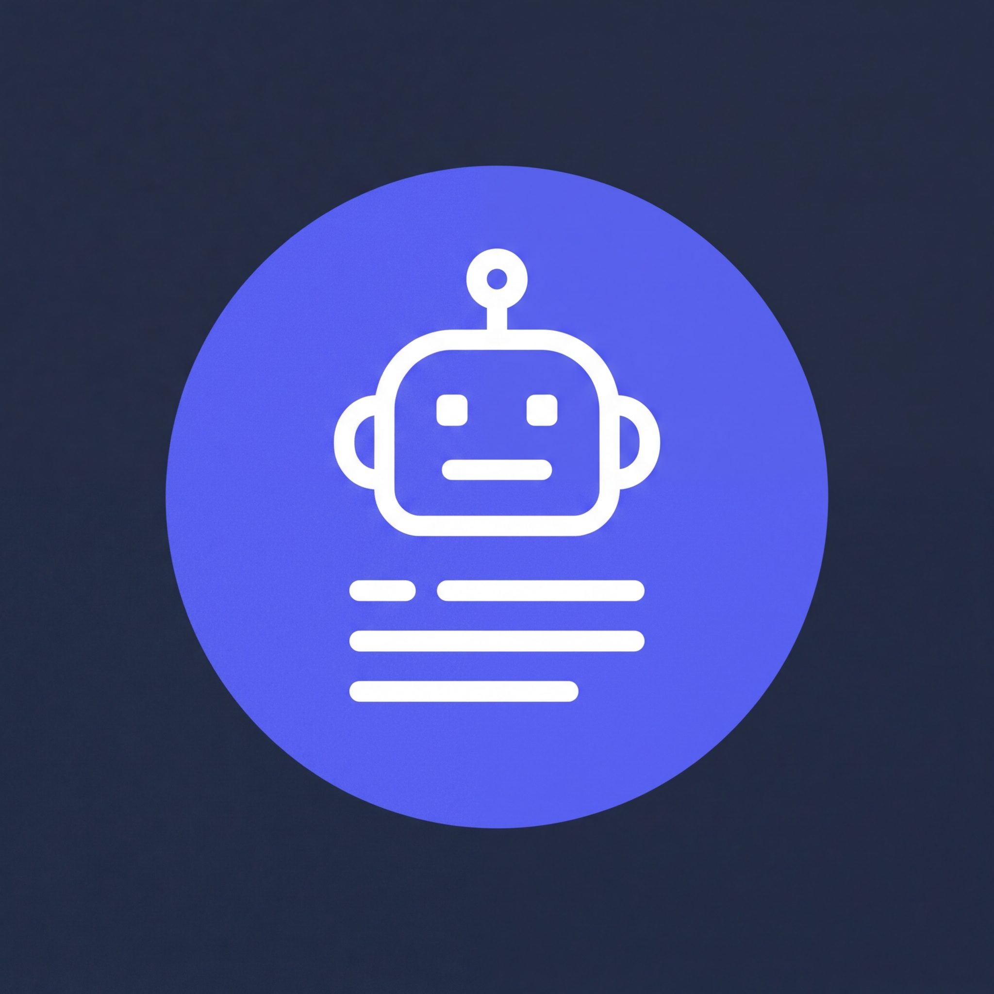 robot head over text