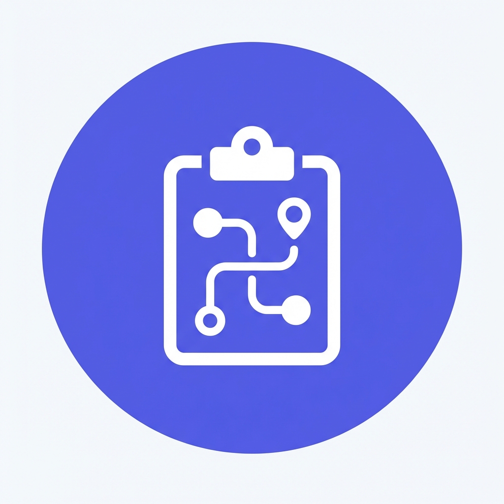 clipboard with strategic mapping