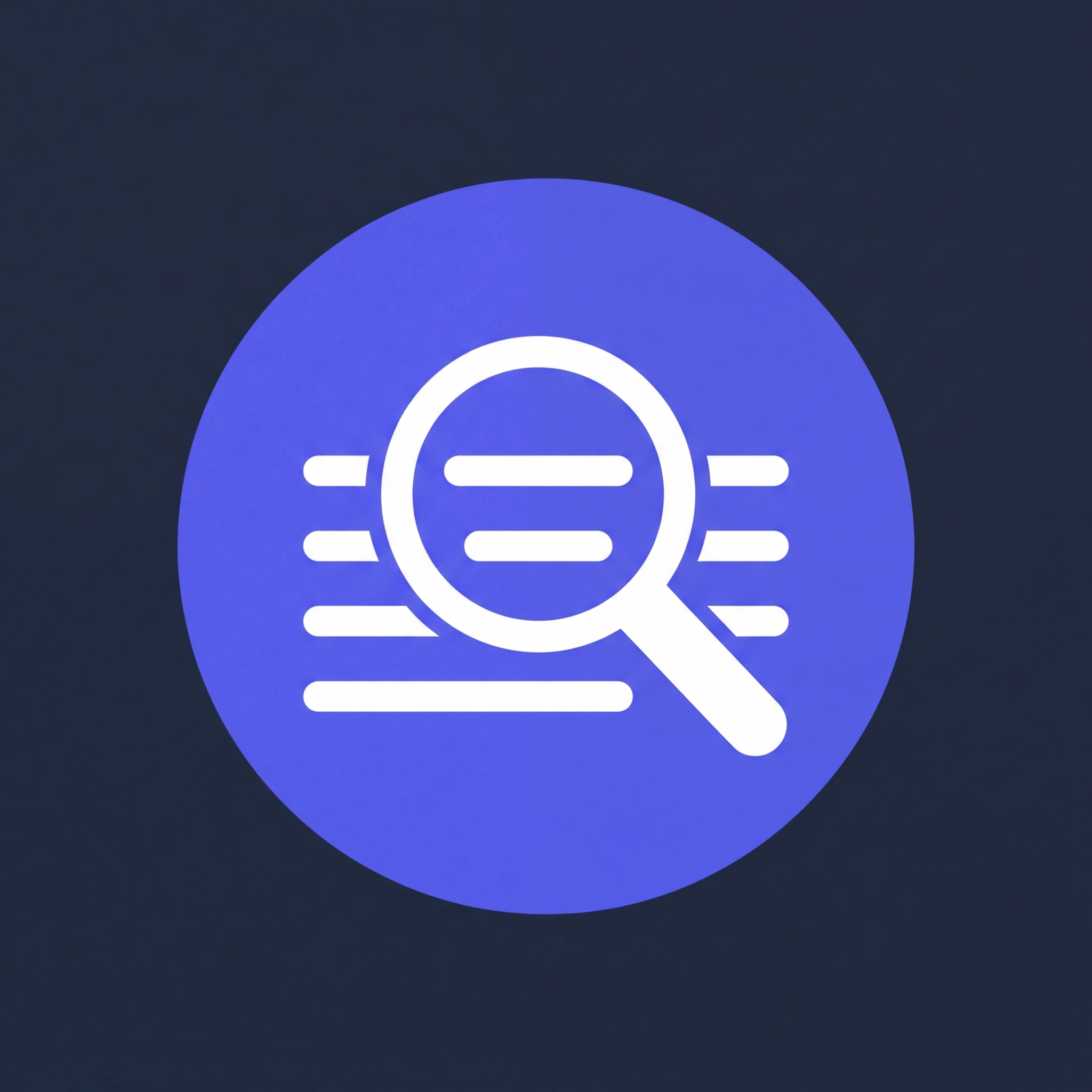 magnifying glass over search results