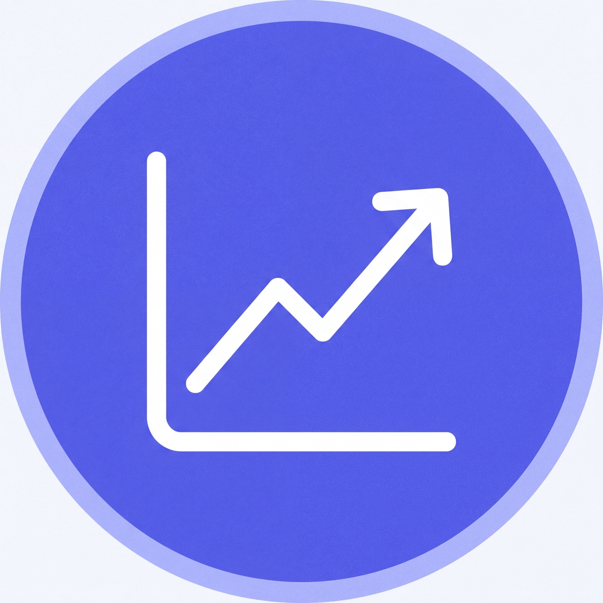 rising line chart graph