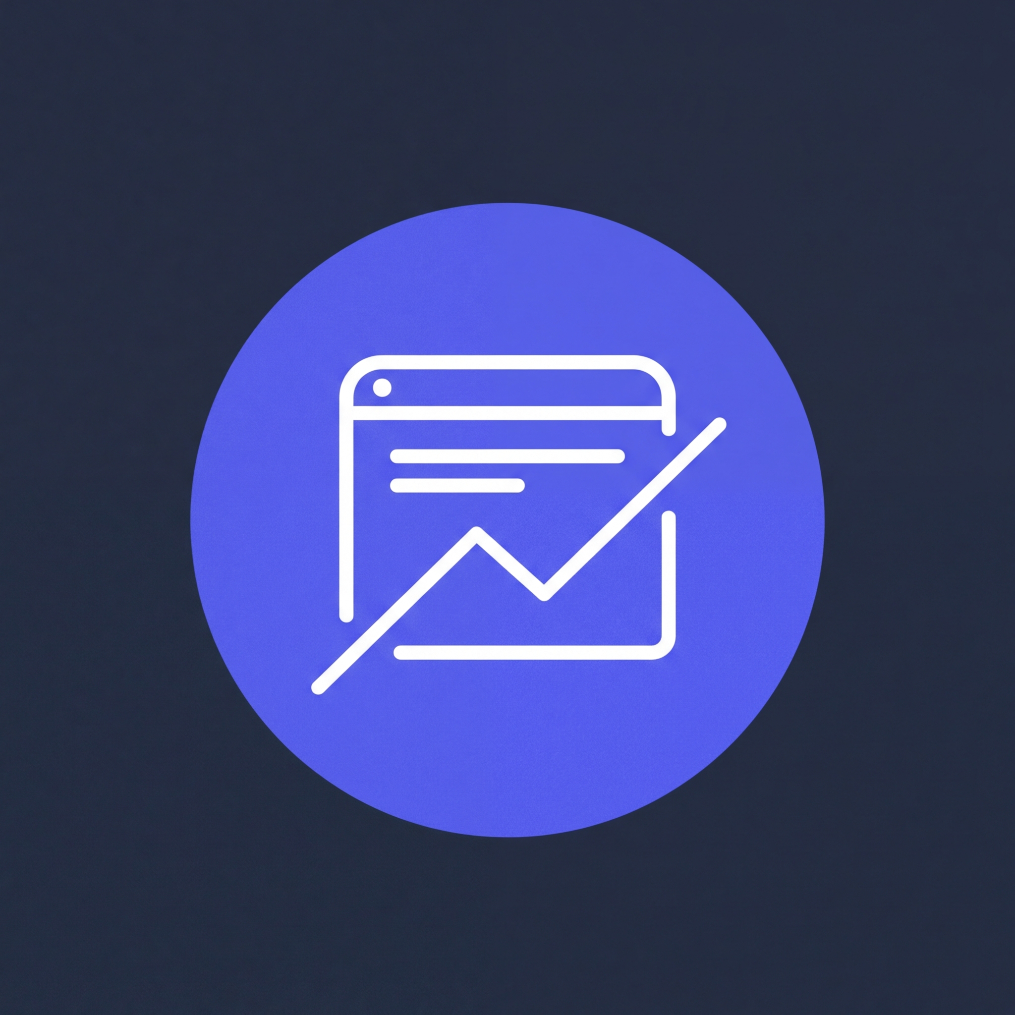 line chart over web page